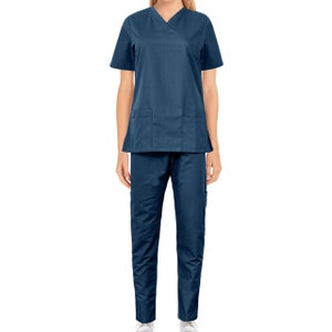 MediLap® Ladies Medical Scrub Uniform TUNIC Trouser Shirt Hospital Gowns Doctors Nurses Suit beauty salon lash nail makeup artist workwear image 9