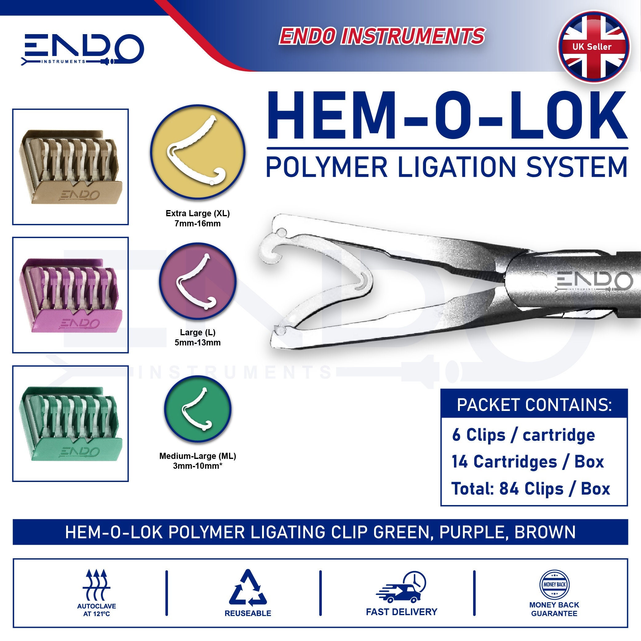 84 X Hemolok Polymer Ligation Clips Weck Hemolok Ligating Etsy UK