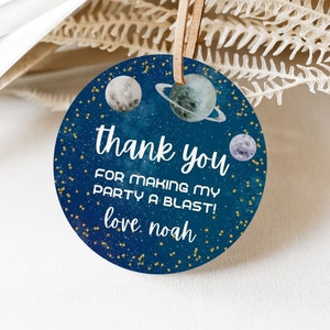 Space Favor Tags, Favor Tag Template, Gift Tag Template, Custom Hang Tag, Printable Favor Tag, Circle Favor Tag, Party Favor Tags
