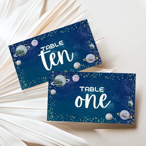 Space Table Numbers, Space Table Decor, Table Numbers Printable, Party Table Numbers, Birthday Party Table Sign, Space Birthday Decorations