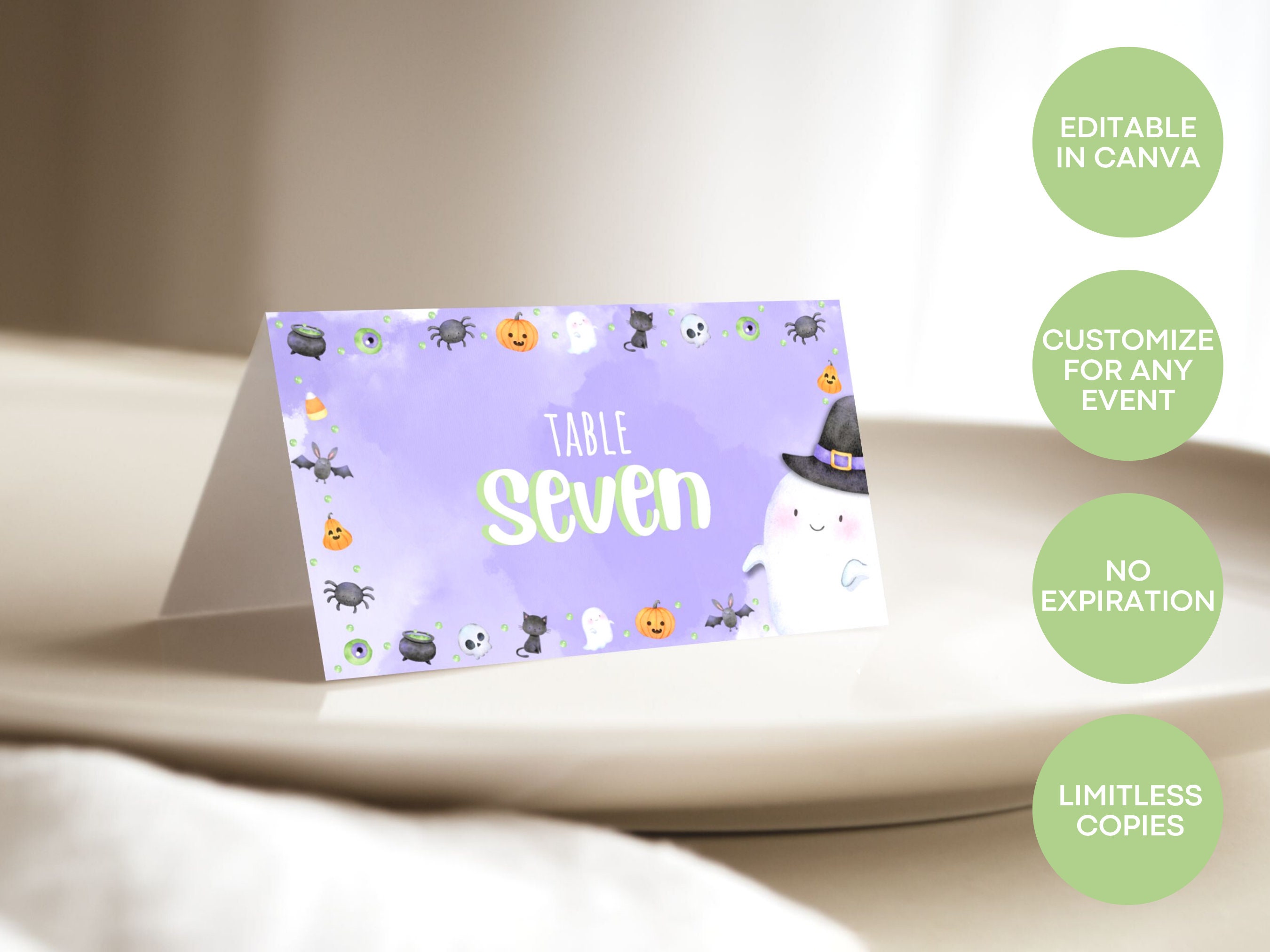 Editable Halloween Table Numbers, Halloween Table Decor, Halloween