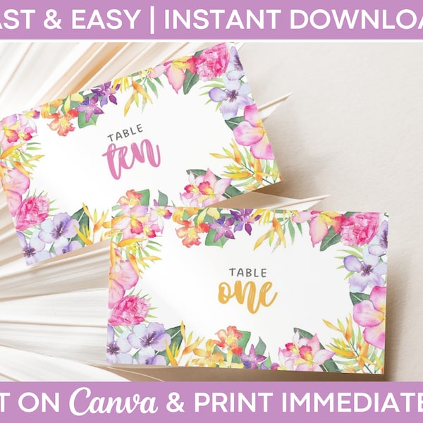 Luau Party Table Numbers Etsy luau-party-table-numbers-etsy