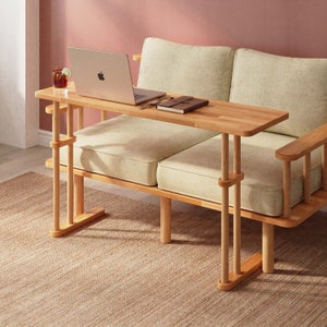Solid Wood Wide C Table For Couch Demontha Minimalist End image 7