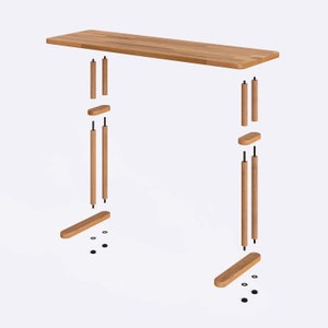 Solid Wood Wide C Table For Couch Demontha Minimalist End image 9