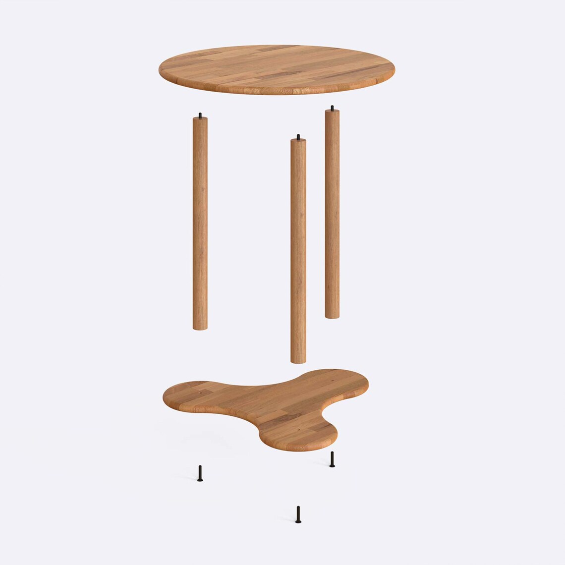 Solid Wood Kitchen Table Small Round Demontha Small Kitchen Etsy