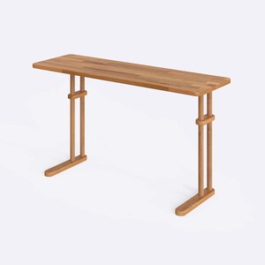 Solid Wood Wide C Table For Couch Demontha Minimalist End image 8