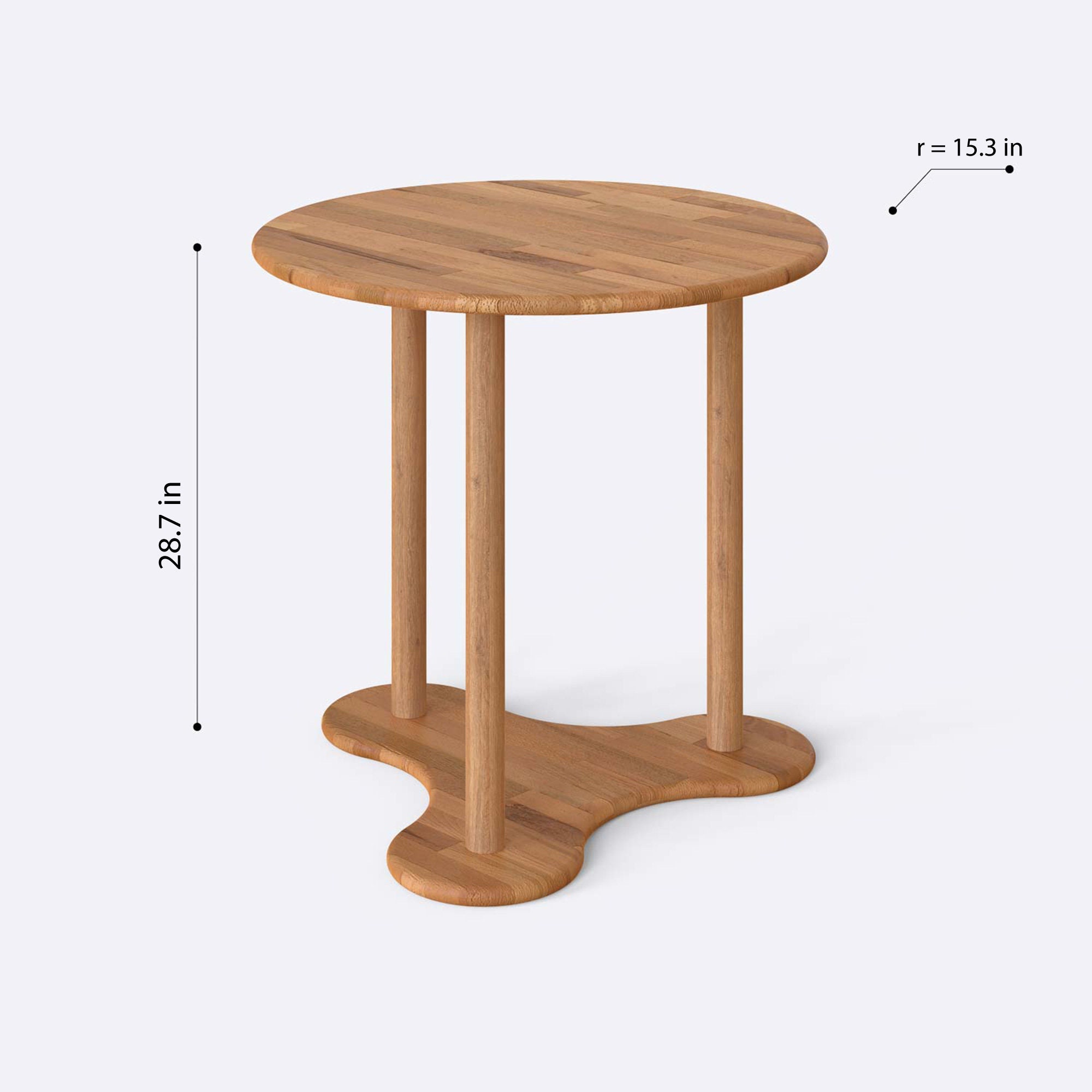 Solid Wood Kitchen Table Small Round Demontha Small Kitchen Etsy