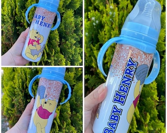 Personalized Baby bottle | Pooh baby bottle | name on baby bottle