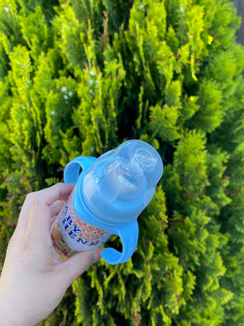 Personalized Baby Bottle Pooh Baby Bottle Name on Baby Etsy