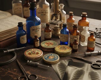 Gabinete de curiosidades vintage, caja misteriosa médica / Regalo de decoración mórbida