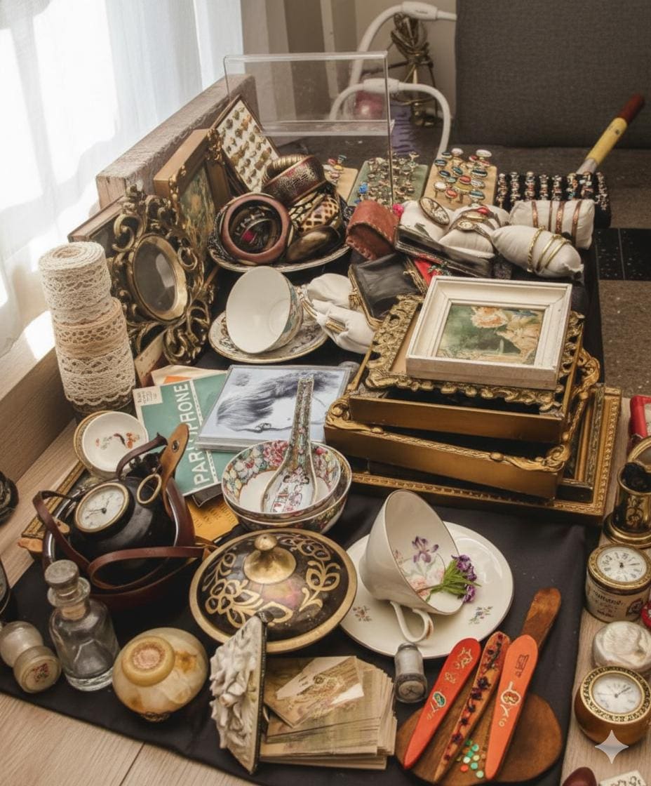 Curated Vintage Estate Sale Mystery Box, Home Decor - Large Box (12 Items)