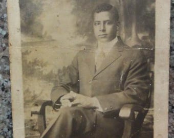 Tintype identificado de un apuesto y elegante hombre afroamericano / Retrato antiguo de la cultura afroamericana / Fotografía original del siglo XIX