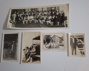 Lot de photos instantanées afro-américaines vintage, collection de photographies vernaculaires de famille noire antique, éphémères du début des années 1900, photos historiques