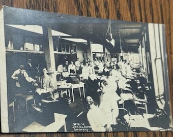 Postal médica antigua de la Facultad de Odontología de la Universidad Western Reserve / Década de 1900 / Fotografía ocupacional vintage