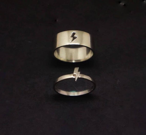 Matching couple lightning promise ring discount