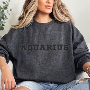 Aquarius Astrology Sweatshirt, Zodiac Sign Aquarius, Unisex Horoscope Apparel, Birthday Gifts, Couples Shirt, Crewneck Sweatshirts