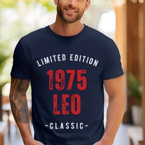 50th Birthday T-Shirt, Vintage 1975 Unisex Cotton Tee, Over the Hill Shirt, LEO Birthday Gift, Classic Bday Tee, Birthday Party Top