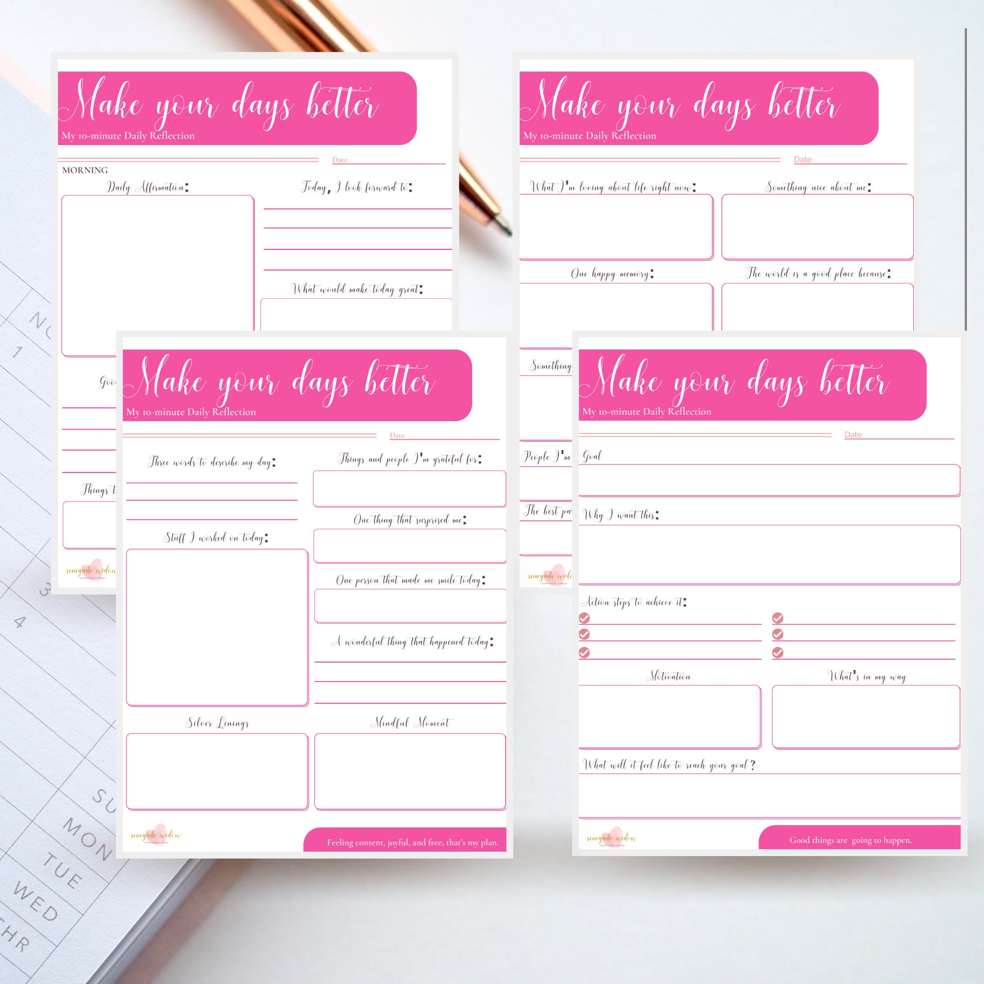 Fillable Journal Daily Journal | Digital Journal | Printable Journal | Fillable Journal ...