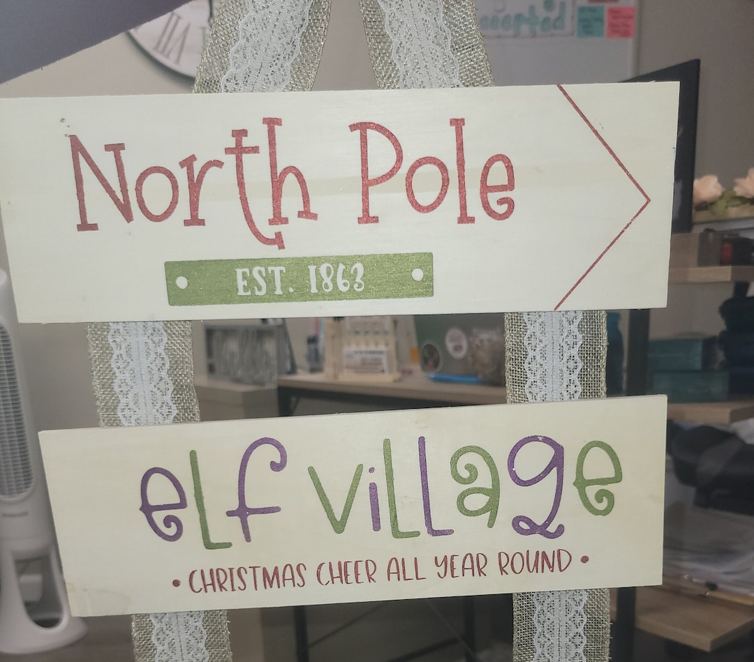 Christmas Village Sign Etsy
