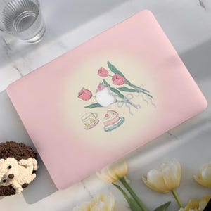 ピンクのバラ柄の新しいMacbookケース、Macbook Air15/13 Pro 13/14/15/16 2020 2021 M2 2022 2023用ハードラップトップケース|Macbookカバー