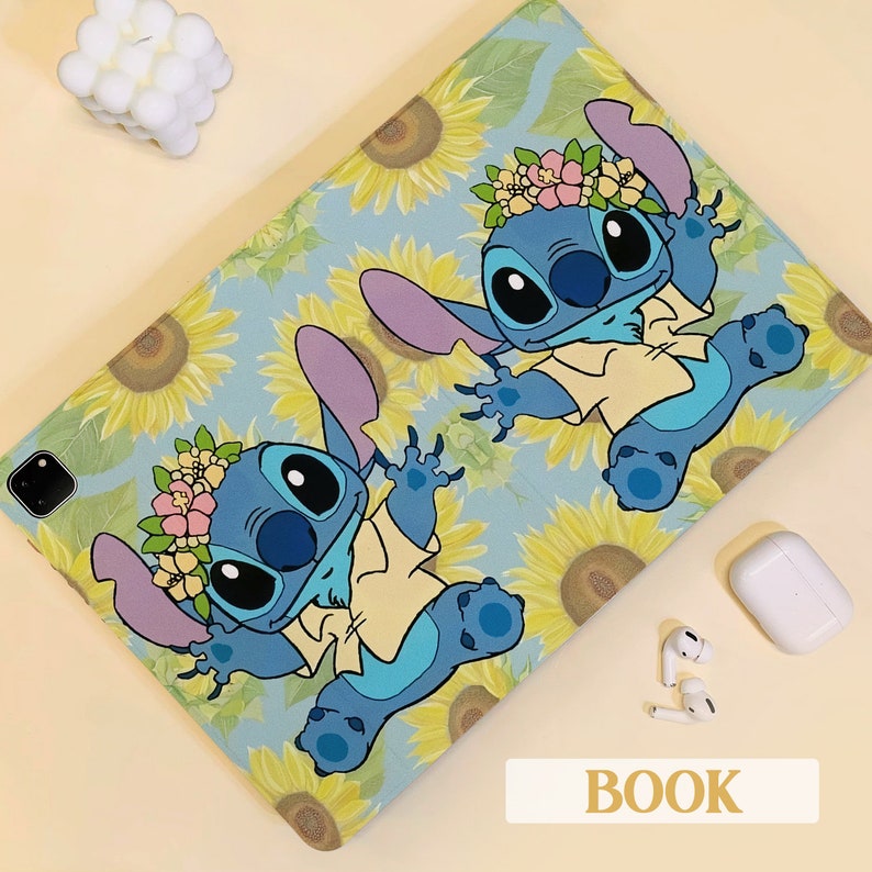 Cute Stitch iPad Case Cover For iPad9.7 10.2 10.9 11 inch,iPad Air4/5/3/2 iPad mini6/5/4/3 iPad Pro,iPad 2022 2021 2020 Case image 2