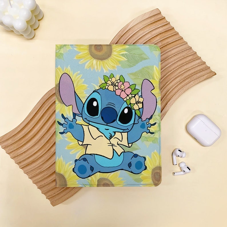 Cute Stitch iPad Case Cover For iPad9.7 10.2 10.9 11 inch,iPad Air4/5/3/2 iPad mini6/5/4/3 iPad Pro,iPad 2022 2021 2020 Case image 6