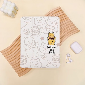 Winnie the Pooh Cartoon iPad Case Cover For iPad9.7" 10.2" 10.9" 11 inch,iPad Air4/5/3/2 iPad mini6/5/4/3 iPad Pro,iPad 2022 2021 2020 Case