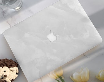 White Marble Texture Macbook Air Case | Hard Laptop Case for Macbook Air 15/13 Pro 13/14/15/16 2020 2021 M2 2022 Cover Active |Macbook Cover