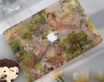 Renaissance Macbook Case: Hard Plastic Floral Cover