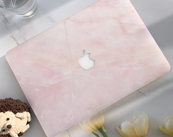 Marble Light Pink Texture Macbook Case, Art Hard Laptop Case for Macbook Air 11/13 Pro13/14/15/16 2020 2021 M2 2022 2023| Macbook Cover