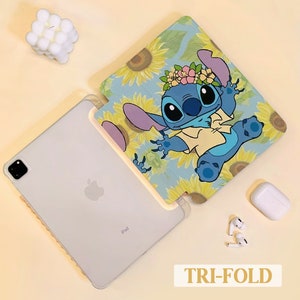 Cute Stitch iPad Case Cover For iPad9.7 10.2 10.9 11 inch,iPad Air4/5/3/2 iPad mini6/5/4/3 iPad Pro,iPad 2022 2021 2020 Case image 5