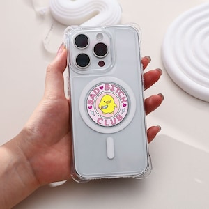 Cartoon Duck Clear Magnetic Phone Case with Phone Chain,iPhone15 14 13 12 11 ProMax case,iPhone15 14 Plus case,iPhone15 14 13 12 Pro case