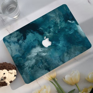 Dark Blue Marble Texture Macbook Case,Abstraction Hard Laptop Case for Macbook Air 15/13 Pro13/14/15/16 2020 2021 M2 2022 2023|Macbook Cover