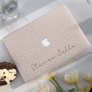 Gepersonaliseerde polkadot MacBook Air-hoes, MacBook Pro 13-hoes, Air M2 15/13,6/13 inch-hoes, Air 11 Pro 14/15/16 2020 2021 M2 2022 2023 hoes