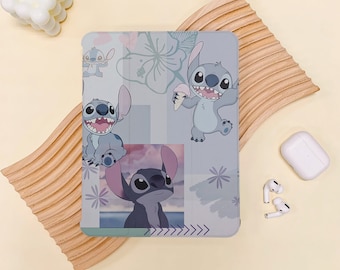 Stitch Cartoon iPad Case Cover Cute For iPad 9.7" 10.2" 10.9" 11 inch, iPad Air 2 3 4 iPad mini 6 5 4 3 iPad Pro iPad 2022 2021 2020 Case