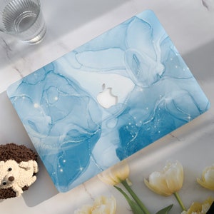 Blue Art Marble Texture Macbook Case,Abstraction Hard Laptop Case for Macbook Air 15/13 Pro13/14/15/16 2020 2021 M2 2022 2023|Macbook Cover