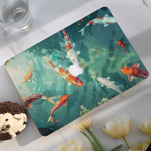 Koi Motif New Macbook Case,Hard Laptop Case for Macbook Air15/13 Pro 13/14/15/16 2020 2021 M2 2022 2023|Macbook Cover