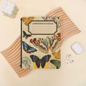 Butterfly Composition Book iPad Case Cover For iPad 9.7" 10.2" 10.9" 11 inch,iPad Air 2 3 4 iPad mini6 5 4 3 iPad Pro iPad2022 2021 2020Case