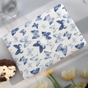 Blue Butterflies New Macbook Case,Hard Laptop Case for Macbook Air15/13 Pro 13/14/15/16 2020 2021 M2 2022 2023|Macbook Cover