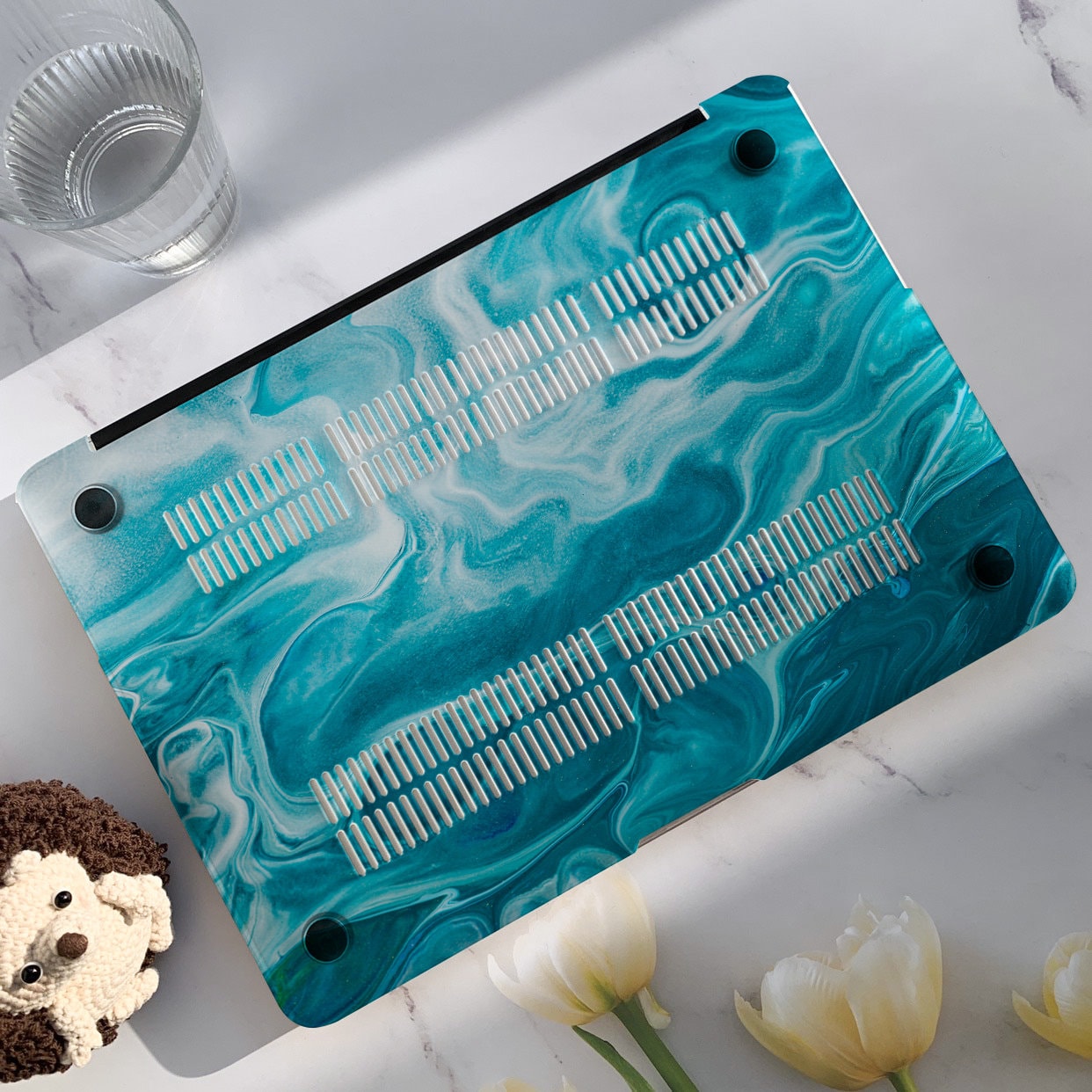 Blue Ocean Wave MacBook Case: Abstract Art Hard Laptop Cover - Etsy