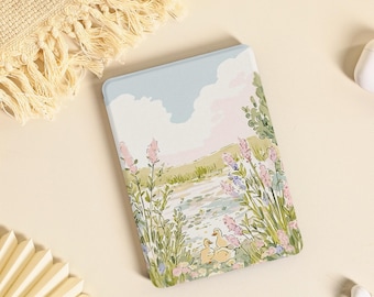 Étui pour Kindle Ducks in Water : fonction réveil/sommeil automatique