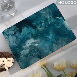 Mörkblått marmorabstrakt nytt Macbook-skal, hårt laptopskal för Macbook Air 15/13 Pro 13/14/15/16 2024 2026 M5 2025 | Macbook-skal, Macbook Neo