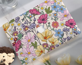 Newest Colorful Floral Macbook Case, Hard Protective Laptop Case for Macbook Air 15/13 Pro13/14/15/16 2020 2021 M2 2022 2023 | Macbook Cover