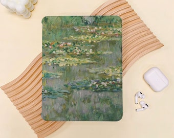 Oil Painting iPad Case With Pencil Holder Cover For iPad 9.7" 10.2" 10.9" 11 inch,iPad Air3/4/5 iPad mini6/5 iPad Pro,iPad2022 2021 2020Case