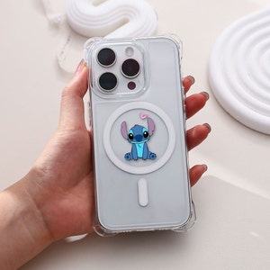 Jolie coque de portable magnétique transparente avec chaîne pour téléphone, iPhone 15 14 13 12 11 ProMax, iPhone 15 14 Plus, iPhone 15 14 13 12 Pro