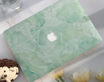 Green Fresh Marble Texture New Macbook Case,Hard Laptop Case for Macbook Air 15/13 Pro13/14/15/16 2020 2021 M2 2022 2023|Macbook Cover