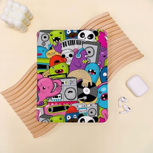 Colorful Cartoon Animals iPad Case Cover For iPad Air 5, New iPad 10 9, 9.7" 10.2" 10.9" 11" 12.9 inch Air Pro mini 6 5 4 3 2022 2021 2020