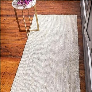 White / Ivory Jute Stairs Runner Stair Treads Rug Carpet Step Rugs Stair Rugs Stair Jute Runner Stair Rugs Sisal Seagrass Stair Treads Rugs