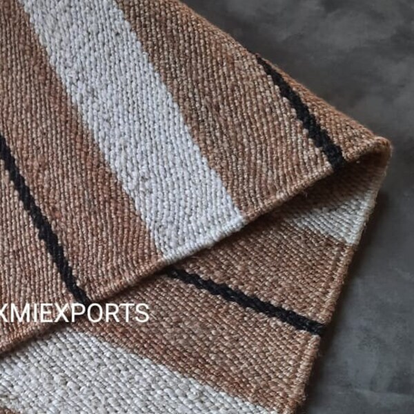 Natural Jute hemp Runner Eco Friendly Pure Vegan,Hemp jute Runner,Stair Runner,custome size available,stair jute runner