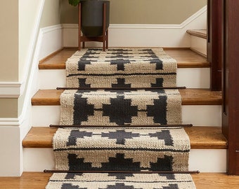 Stair runner Jute Rug, rug runners for hallway, extremely long runner rug, custom stair carpet